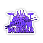Drummer sticker - purple