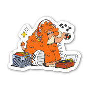 Elephant Listening To Music Sticker