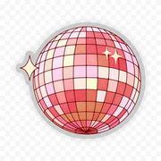 Disco ball retro clear sticker