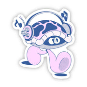 Turtle Listening To Music Sticker