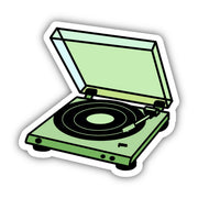 Green Record Player Aesthetic Sticker