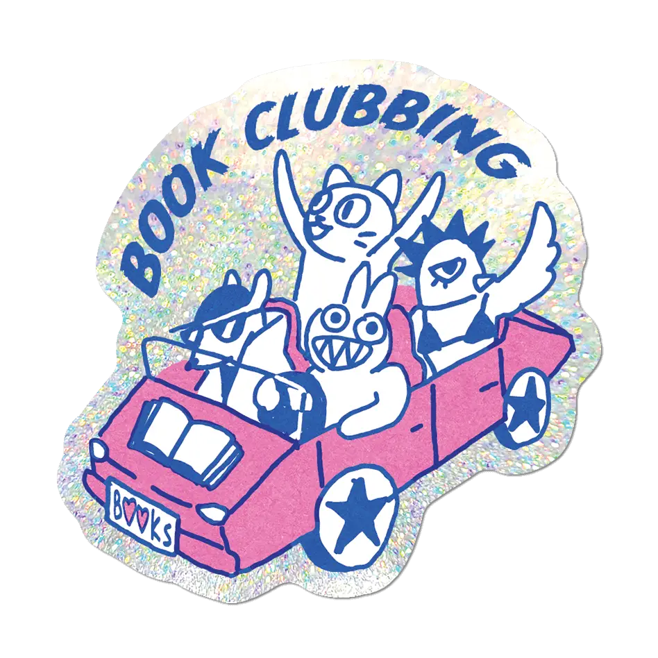 Book Clubbing By Apply (Bookish) - Die-Cut Sticker